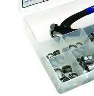 Stepless Ear Clamps, 10.3mm to 12.8mm range, 10 pcs